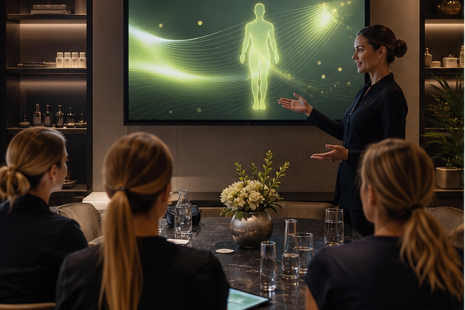 EVR Cosmed Beratungssituation in einer Premium-Wellness-Lounge